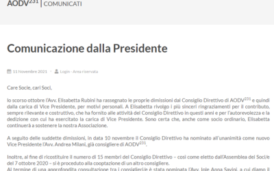 Andrea Milani nominato Vice Presidente dell’AODV231